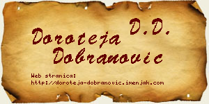 Doroteja Dobranović vizit kartica